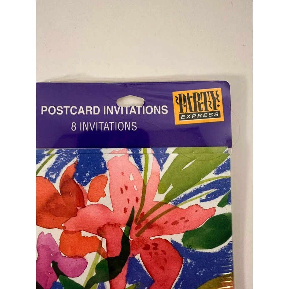 Hallmark Party Express Postcard Invitations Floral Bridal Shower Made In USA